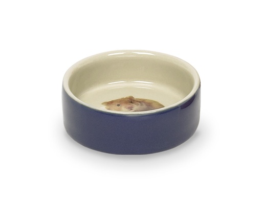 [NB73391] HAMSTER keramische schaal 7,5 x 2,5 cm; 55 ml blauw