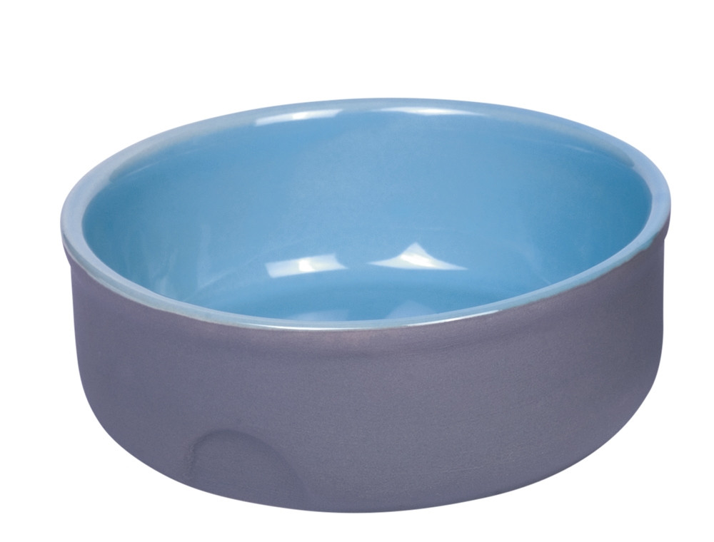 Keramische kom "Voeden"  13 x 5 cm; 250 ml grijs/blauw