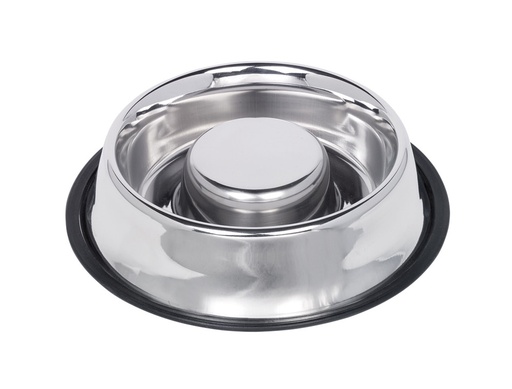 [NB73835] Anti-slurpende roestvrijstalen kom, antislip 1,35 ltr, 30 cm 