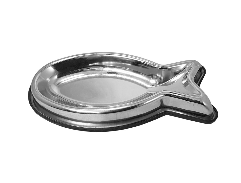 RVS schaal "Vis" 21 cm, 0,17 ltr 