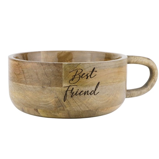 [NB73874] Houten kom "CUP", antislip  16 X 7,5 cm;  800ml 