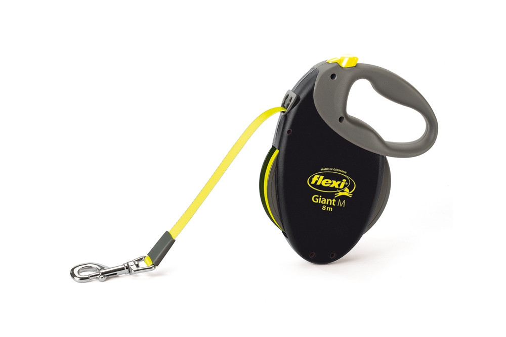 Flexi GIANT NEON M Belt 8 m zwart / neon 