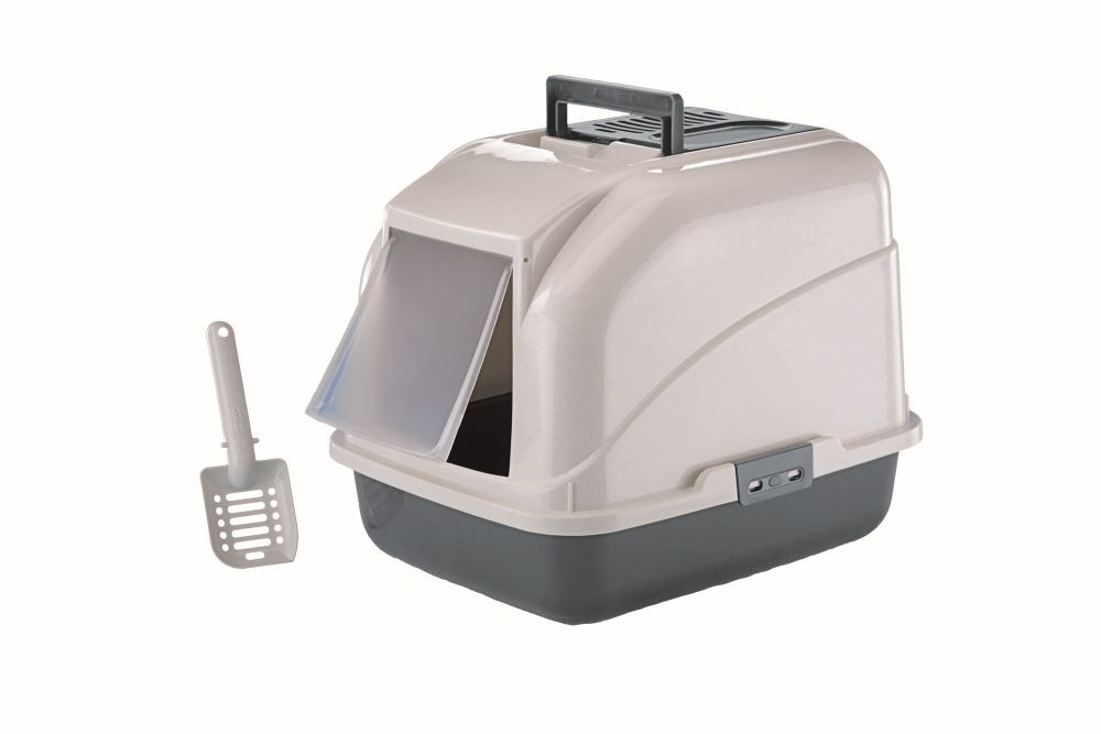 Kattentoilet met filter 50 x 40 x 40 cm grijs