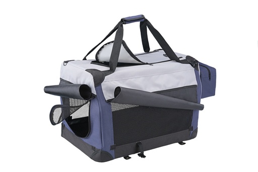 [NB76393] Reiziger PLUS L x B x H: 82 x 59 x 59 cm blauw/grijs