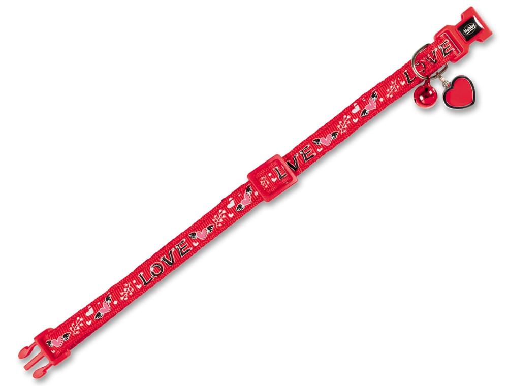 Kattenhalsband "LOVE"  rood