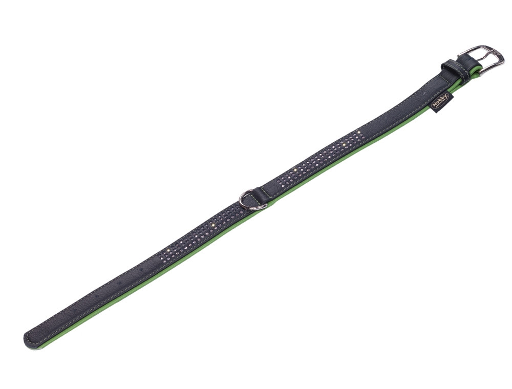 Kraag "PACIFIC DELUXE" dubbele rij L. 42cm; (33-39cm) b: 19/21mm oranje