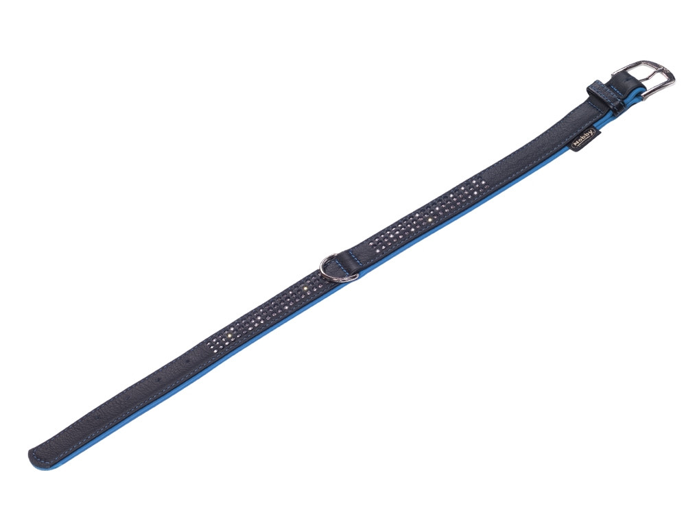 Kraag "PACIFIC DELUXE" dubbele rij L. 47cm; (38-44cm) b: 22/25mm rood