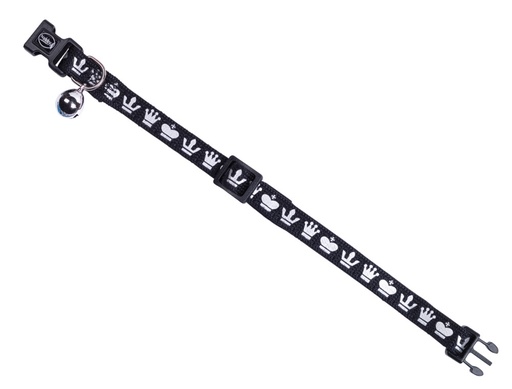 [NB7807705] Kattenhalsband "Royale"  zwart
