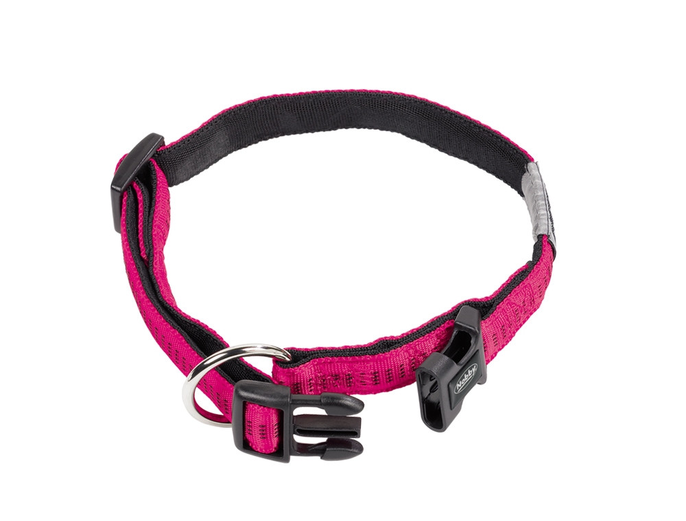 Kraag "Softgrip" l: 25/35 cm; b: 15 mm fuchsia / zwart