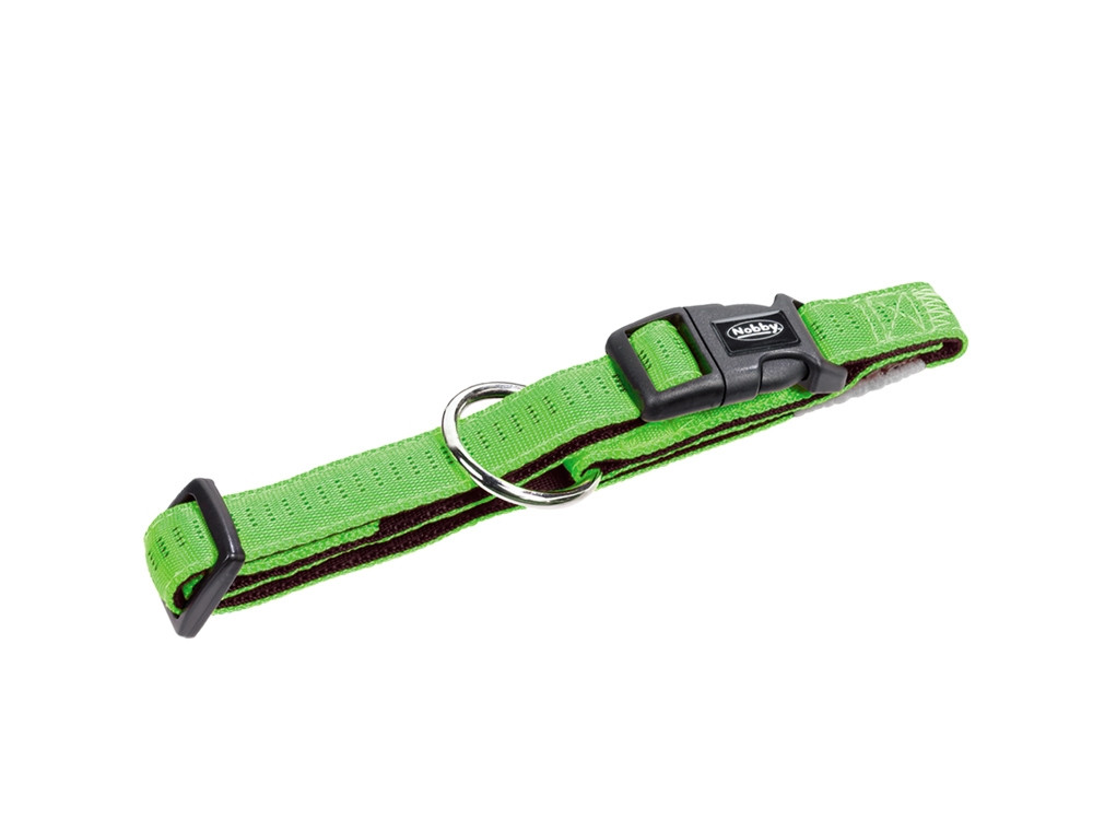 Kraag "Softgrip" l: 25/35 cm; b: 15 mm licht groen / bruin