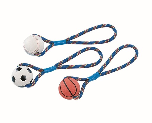 [NB79030] Rubberen bal met touw 8 cm 