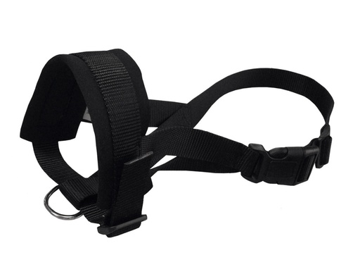 [NB79292] Nylon snuitlus maat L; nek Strap: 16-28 cm; Snout Strap: 18-30 cm zwart