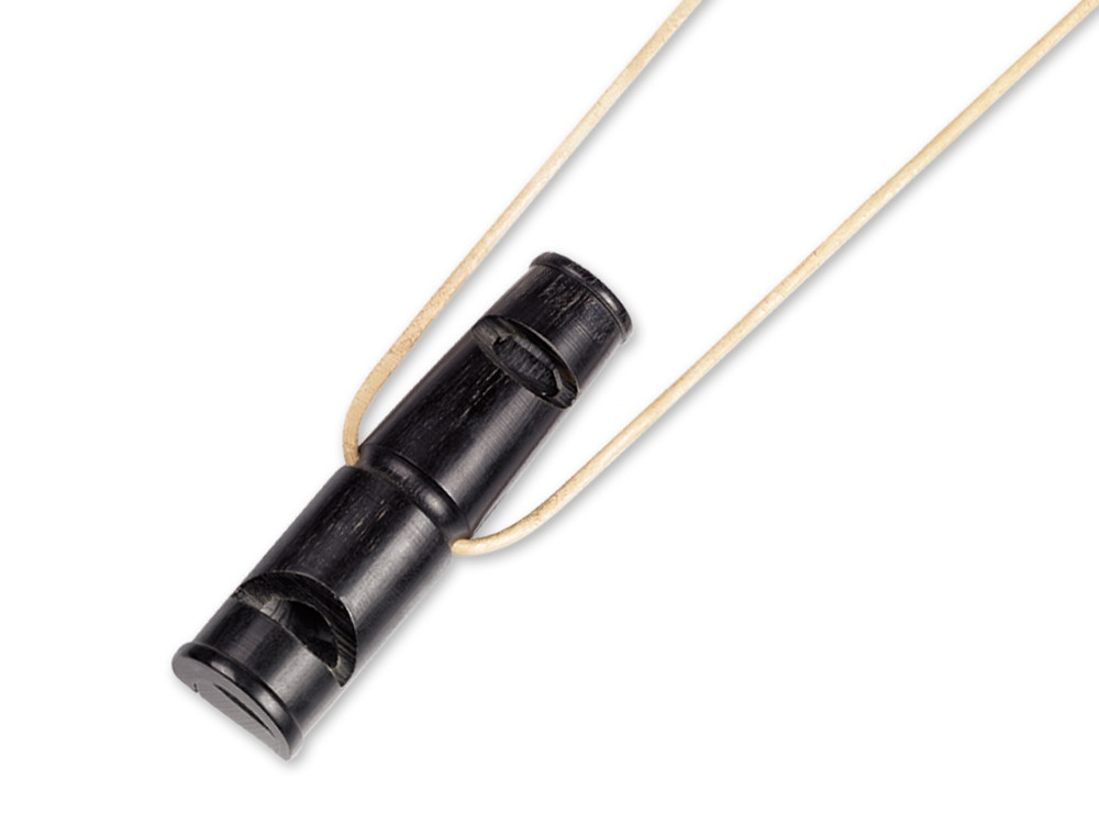 Buffelhoorn fluitje tweetonig 7 cm 