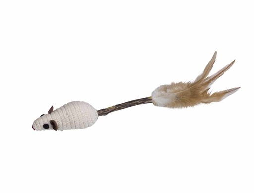 [NB80302] Matatabi stick met rammelaar muis 14 cm 