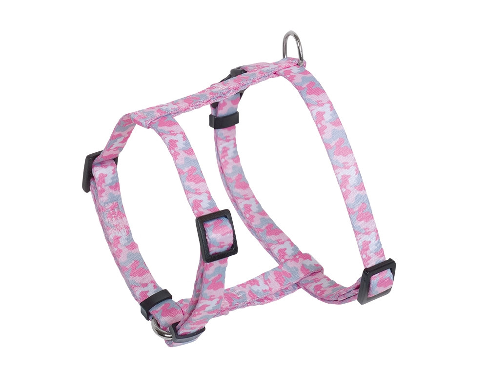 Harnas "Camouflage" chest 20-35 cm; l: 10 mm roze