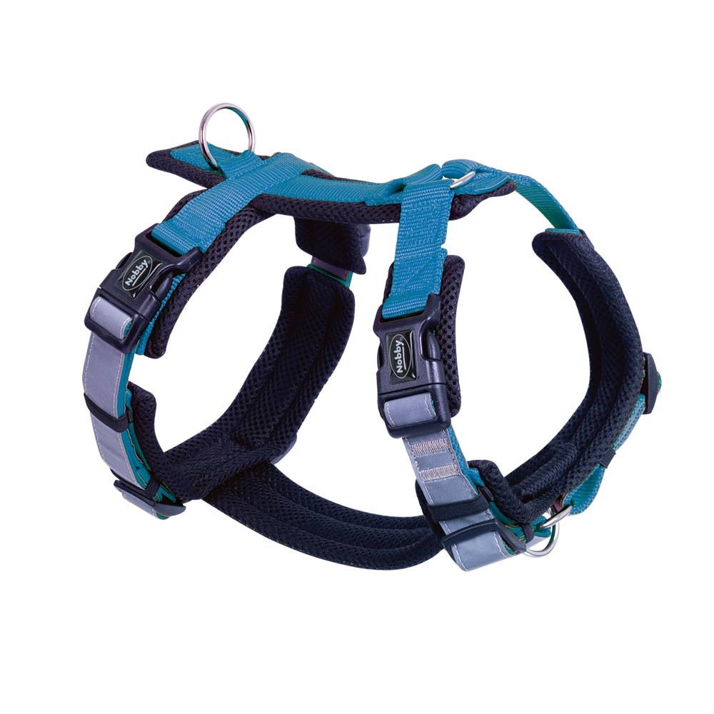 Harnas "DAGELIJKS WANDELCOMFORT" XS: borst: 22-32 cm, taille: 37-46 cm licht blauw