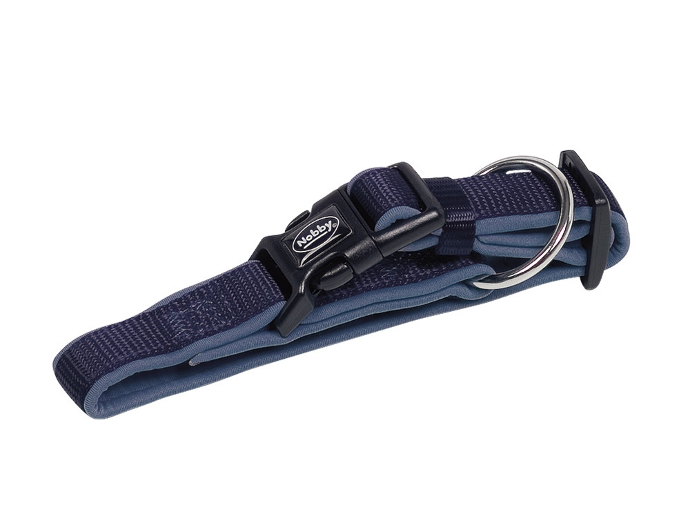 Kraag "Klassieke Preno" L: 30-45 cm; b: 20/25 mm blauw/blauw