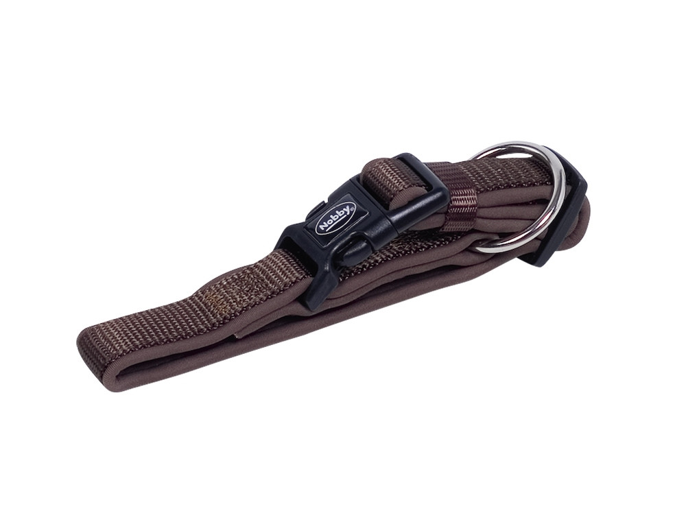 Kraag "Klassieke Preno" L: 30-45 cm; b: 20/25 mm bruin/bruin