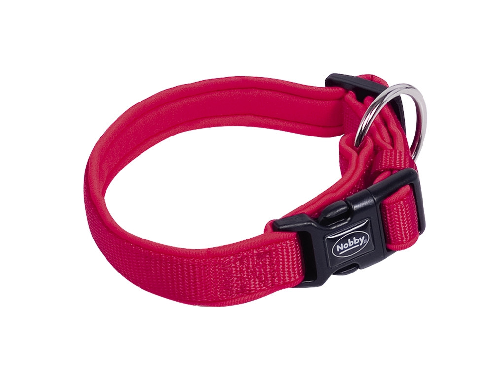Kraag "Klassieke Preno" L: 40-55 cm; b: 25/35 mm rood/rood