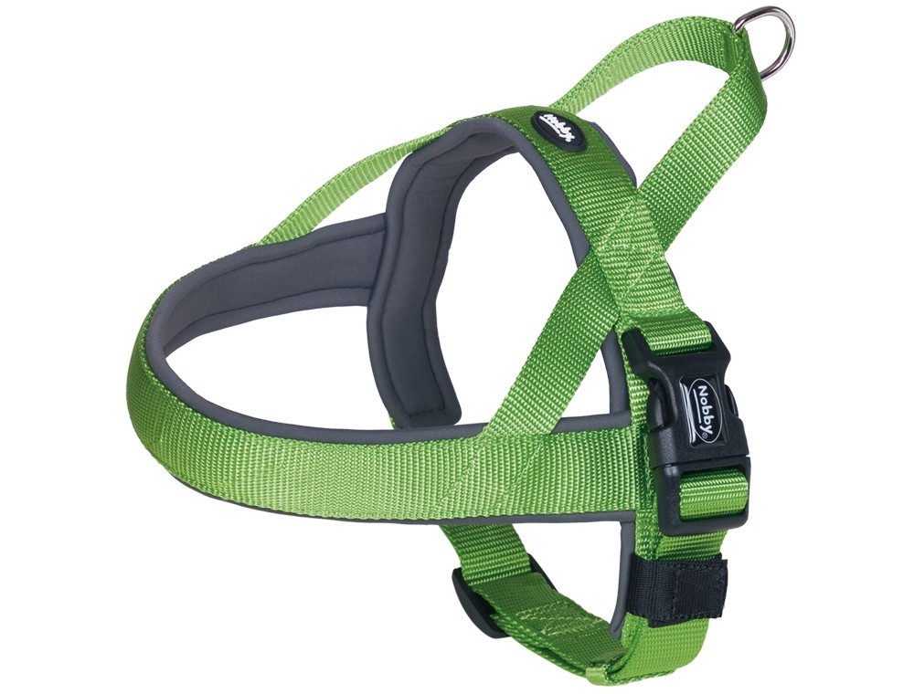 NOORSE Harnas "Classic Preno" L: 50-64 cm + 42 cm; b: 25/35 mm neon groen/grijs