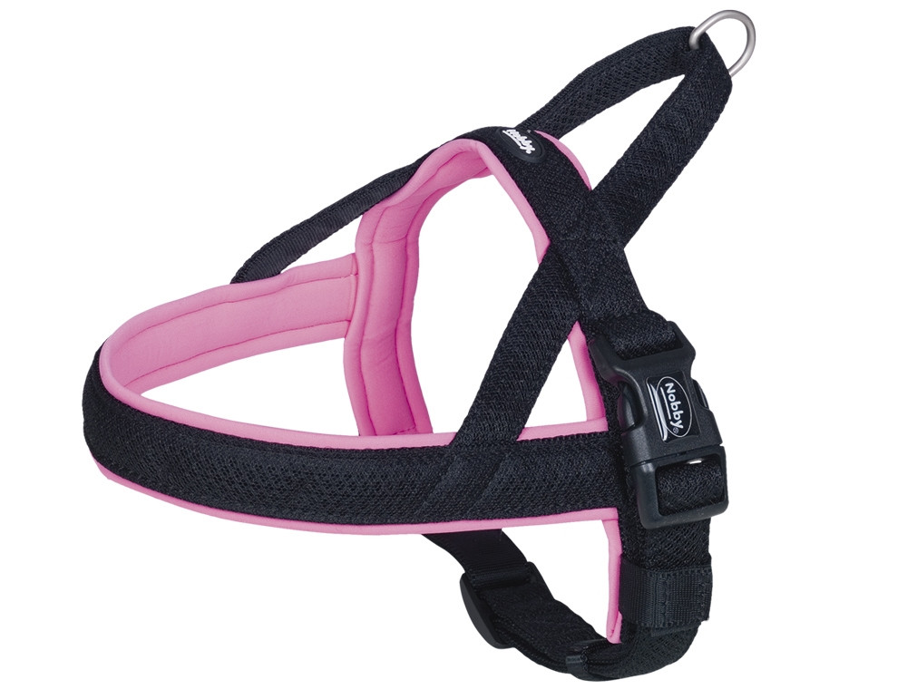 NOORSE Harnas "Mesh Preno" L: 38-50 cm + 36 cm; b: 20/25 mm roze