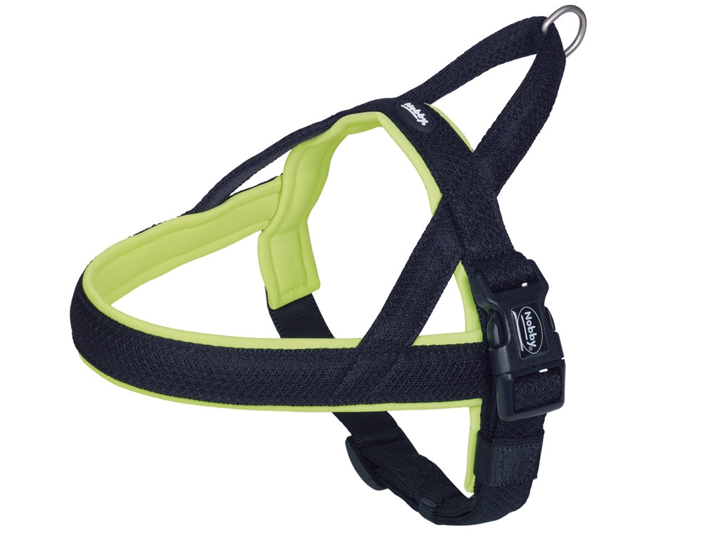 NOORSE Harnas "Mesh Preno" L: 38-50 cm + 36 cm; b: 20/25 mm neon geel