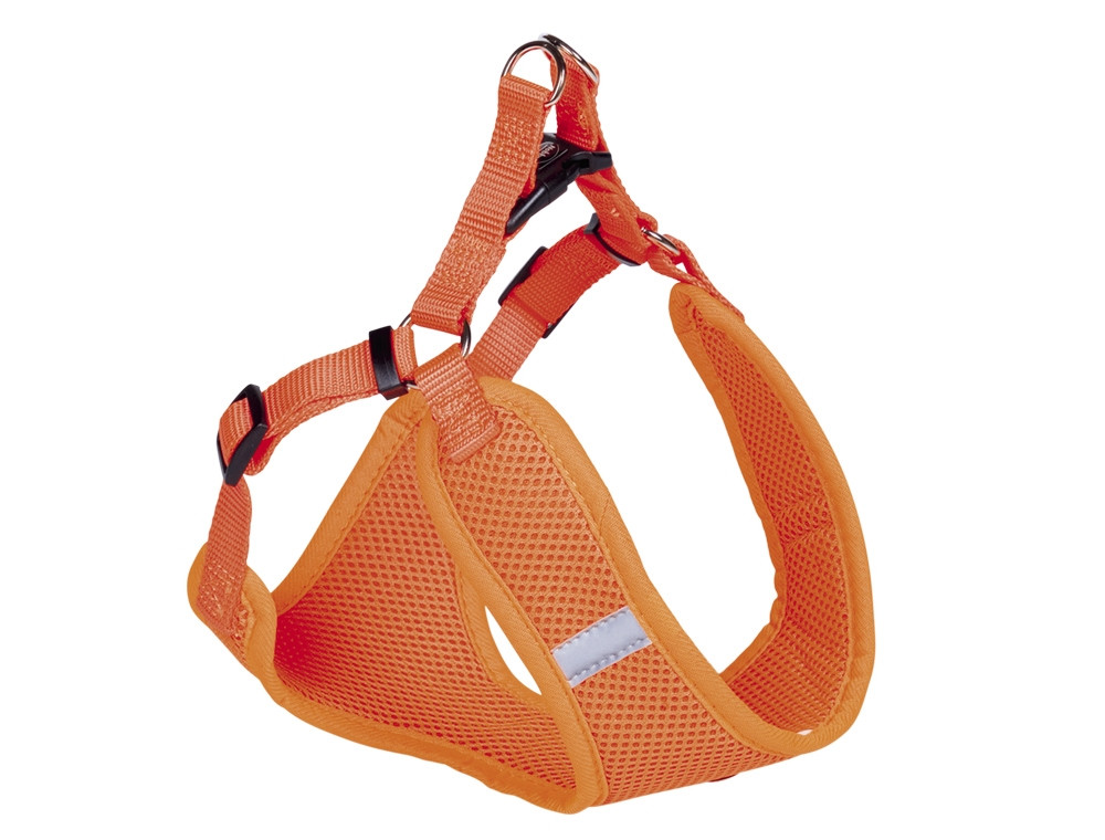 Harnas "Mesh Reflect" B: 10mm; L: 33-41cm + 37cm neon oranje