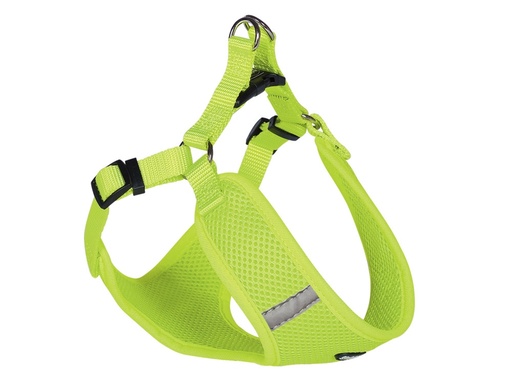 [NB8062424] Harnas "Mesh Reflect" B: 10mm; L: 33-41cm + 37cm neon geel