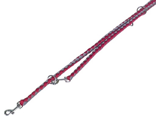 [NB8070901] Trainingslijn "Corda" L: 200 cm; b: 18 mm rood/grijs