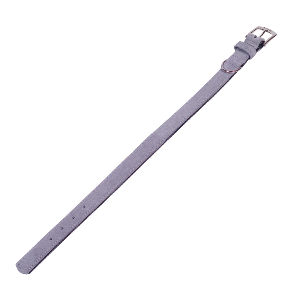 Kraag "VELOURS" 42 cm (33-39 cm); 19/21 mm grijs (Pluim)