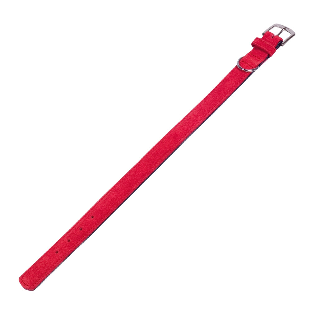 Kraag "VELOURS" 60 cm (50-58 cm); 28/32 mm rood (Lollipop)