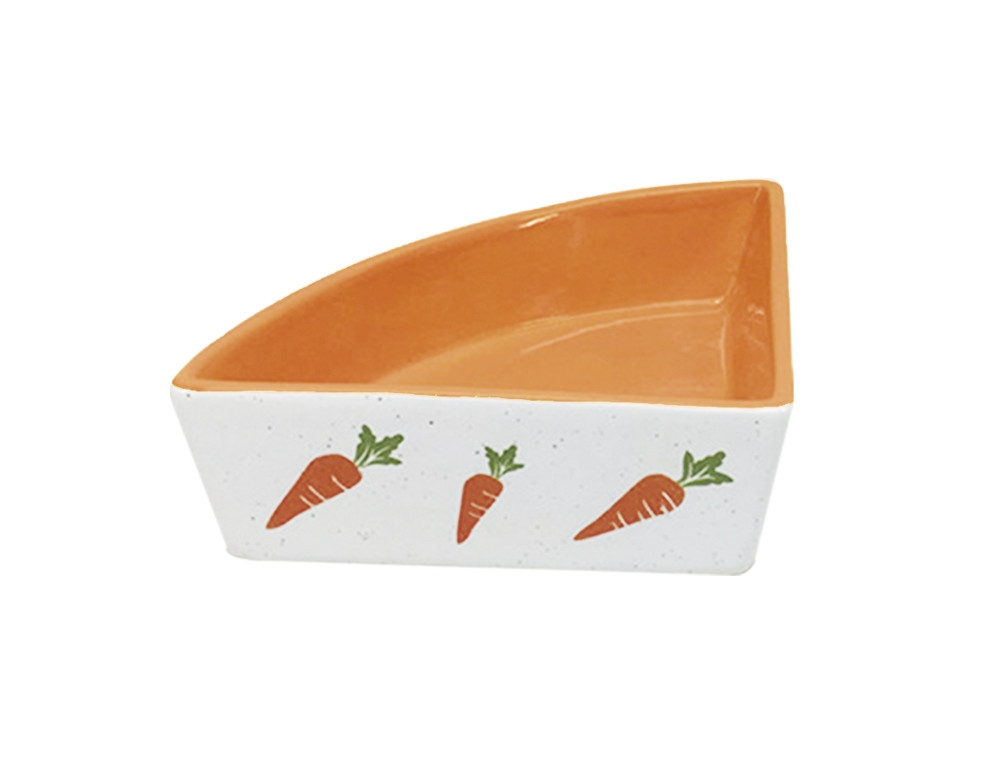 Knaagdier keramische voerbak vierkant 12 x 12 x 5 cm, 0,25 l 