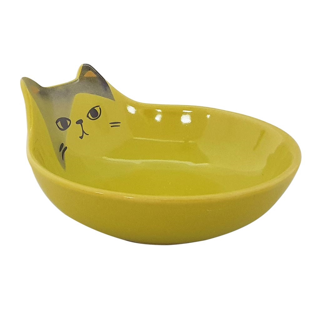 Keramiek kattenbakje "Kato"  12 x 5,5 cm, 0,15 l groen