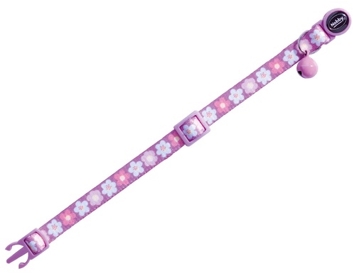 [NB88766] Kattenhalsband "Bloem Lila"  