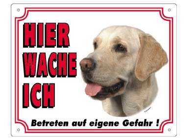 Waarschuwingsbord Labrador helder 250 x 200 mm 