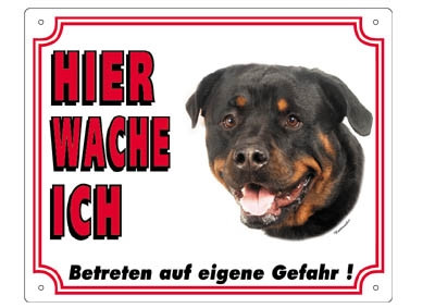 Rottweiler-waarschuwingsbord